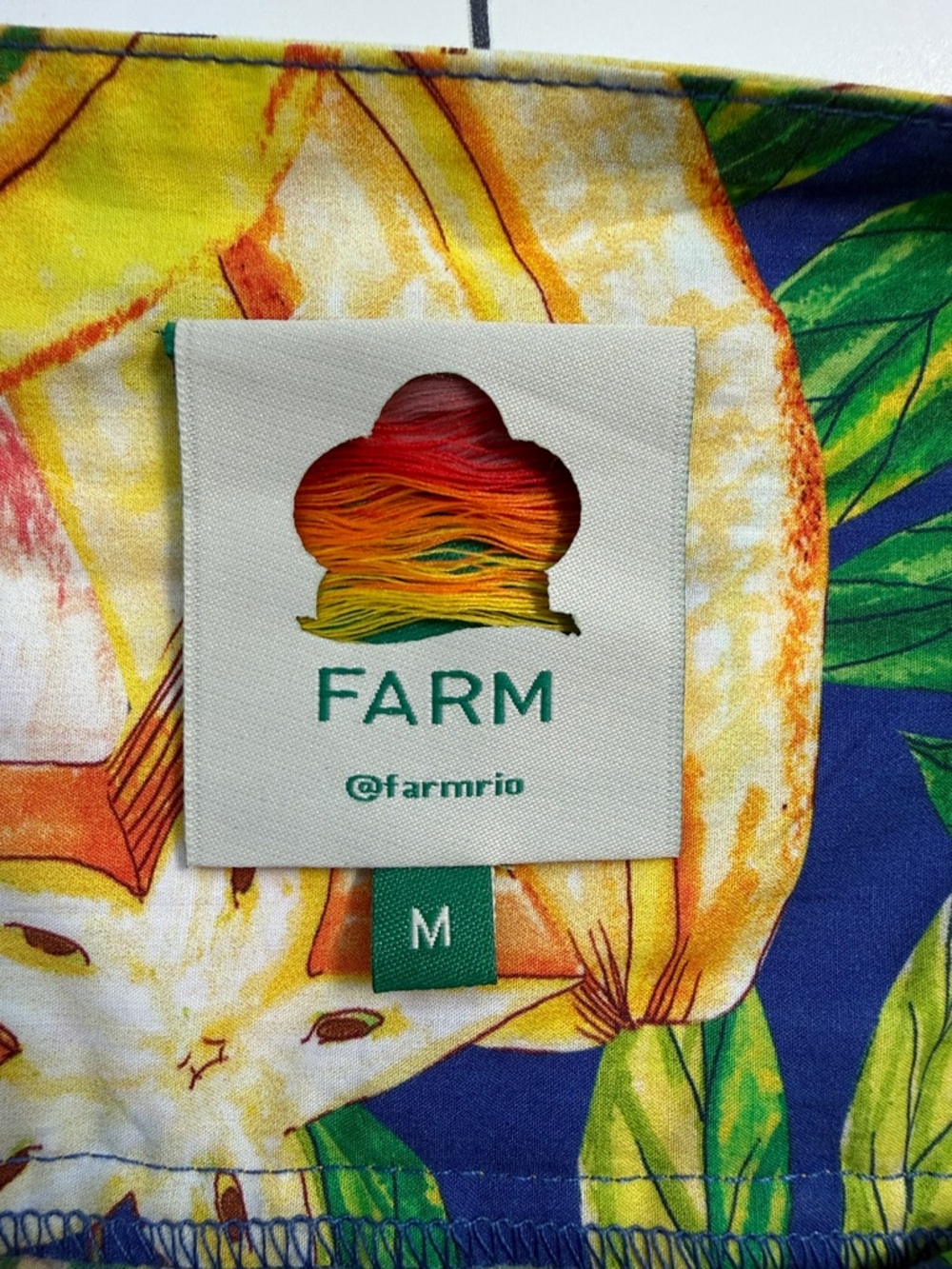 FARM Rio Caipirinha Mini Dress Multicolor Tropical Fruit Print - Picture 4 of 9